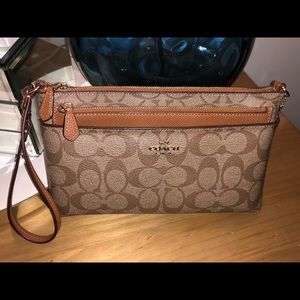 Coach leather wristlet or clutch